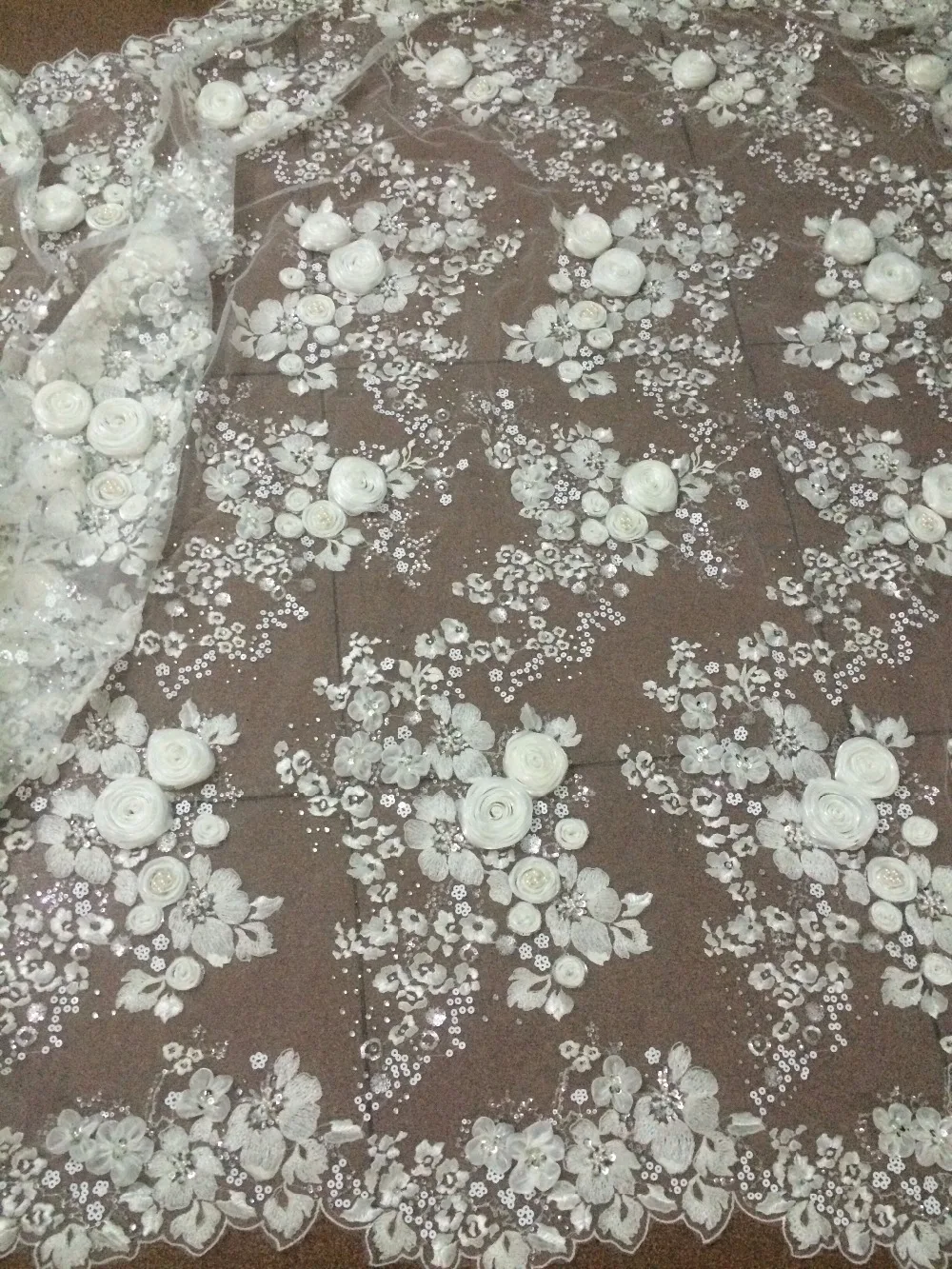 hot SYJ-547 white embroidery African tulle lace textile Popular French net lace fabric with sequins
hot SYJ-547 white embroidery African tulle lace textile Popular French net lace fabric with sequins