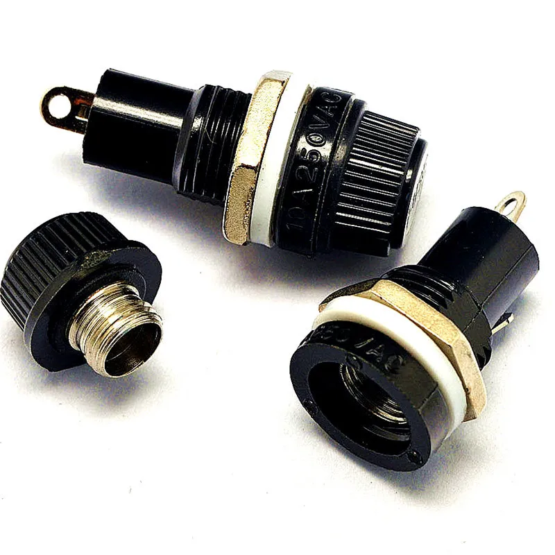 10pcs 250V 10A Panel Mount Screw Cap Fuse Holder Case 5x20mm For Glass Tube Fuse
10pcs 250V 10A Panel Mount Screw Cap Fuse Holder Case 5x20mm For Glass Tube Fuse