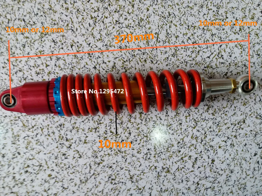 new 370mm shock absorbers 10mm spring for Dirt Bike Gokart Quad ATV MOTORCYCLE red color
new 370mm shock absorbers 10mm spring for Dirt Bike Gokart Quad ATV MOTORCYCLE red color