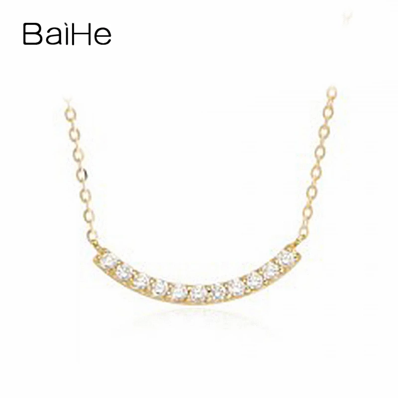 BAIHE Solid 18K Yellow Gold 0.11CT H/SI Natural Diamond Necklace Women Men Trendy Fine Jewelry Making Gjerdan Diamanti Collar
BAIHE Solid 18K Yellow Gold 0.11CT H/SI Natural Diamond Necklace Women Men Trendy Fine Jewelry Making Gjerdan Diamanti Collar