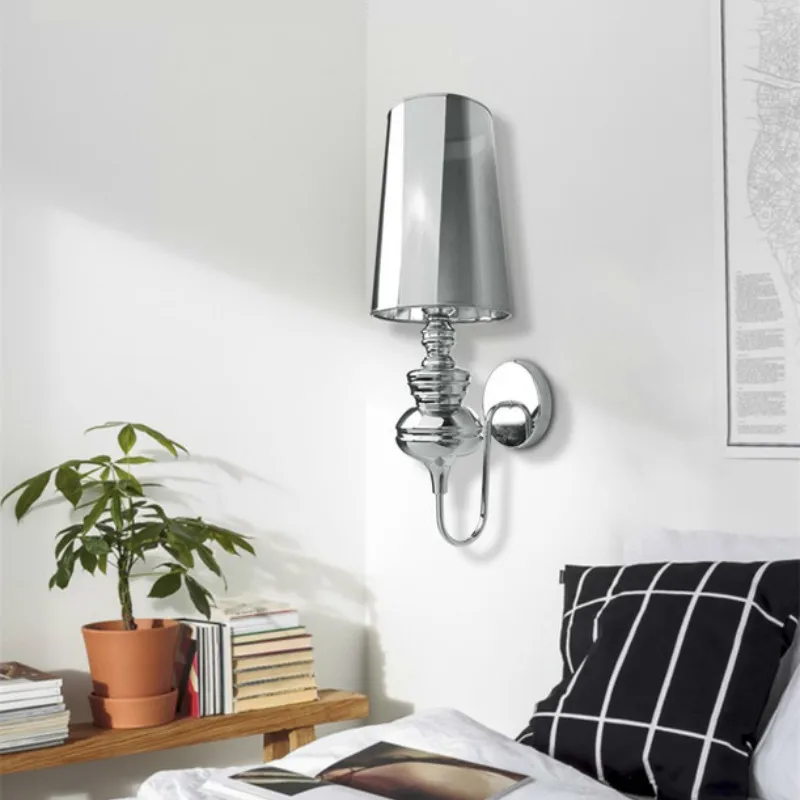 Modern Glod/Silver/Black/White LED E27 Wall Lamps Cloth Shade Wall Sconce Living Room Foyer Bedroom Hotel Light Fixtures
Modern Glod/Silver/Black/White LED E27 Wall Lamps Cloth Shade Wall Sconce Living Room Foyer Bedroom Hotel Light Fixtures