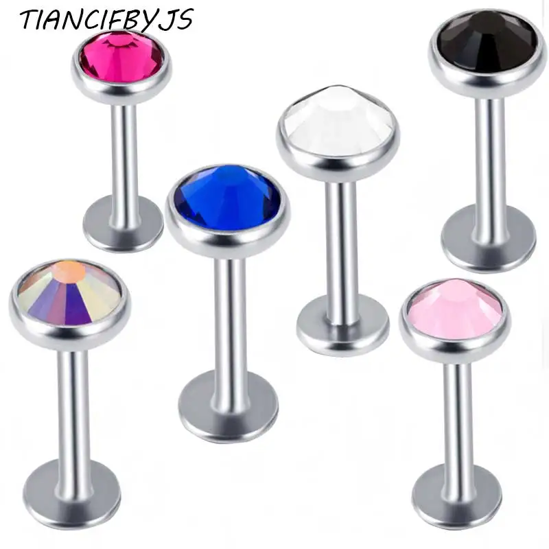 TIANCIFBYJS Fashion Stainless Steel Lip Ring Stud Piercing Labret Piercing Tragus Cartilage with different crystal 100pcs
TIANCIFBYJS Fashion Stainless Steel Lip Ring Stud Piercing Labret Piercing Tragus Cartilage with different crystal 100pcs