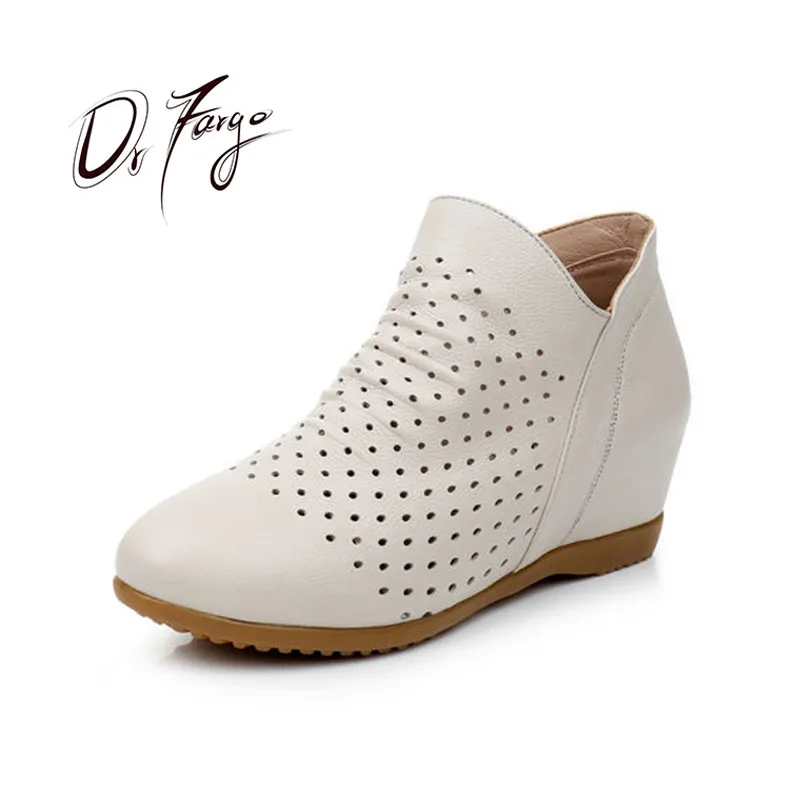 DRFARGO 2019 Summer Ankle Boots Genuine Leather cutout Breathable plus big size size 34-43 Black White side zipper Boots XX1901
DRFARGO 2019 Summer Ankle Boots Genuine Leather cutout Breathable plus big size size 34-43 Black White side zipper Boots XX1901