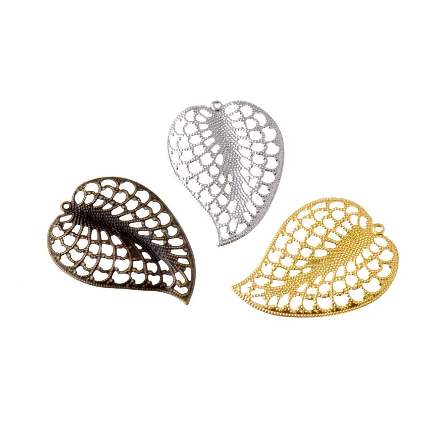 Free shipping 10Pcs Bronze/Gold/Silver Filigree Leaf Pendants/ Connectors Metal Crafts Gift Decoration DIY Findings 5.5x4cm
Free shipping 10Pcs Bronze/Gold/Silver Filigree Leaf Pendants/ Connectors Metal Crafts Gift Decoration DIY Findings 5.5x4cm