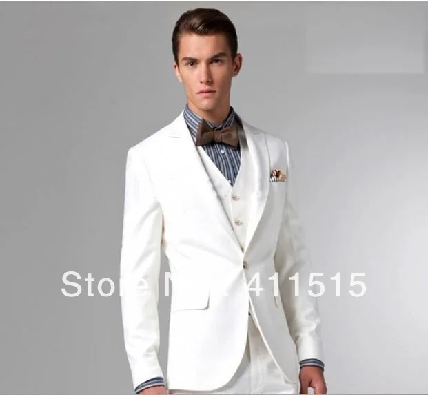 FREE SHIPPING/Custom made cheap White Peak Lapel Wedding Groom Tuxedos/Groomsmen Men Suits Bridegroom/ PARTY MEN WEAR DRESS
FREE SHIPPING/Custom made cheap White Peak Lapel Wedding Groom Tuxedos/Groomsmen Men Suits Bridegroom/ PARTY MEN WEAR DRESS