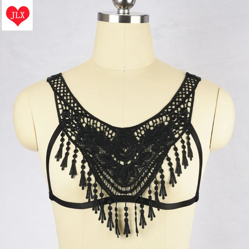 90's wear fetish Bohemia tassel lace lingerie gothic body harness cage bra top harness bra bondage lingerie lace bralette
90's wear fetish Bohemia tassel lace lingerie gothic body harness cage bra top harness bra bondage lingerie lace bralette