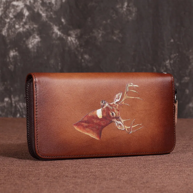 Genuine Leather Clutch Women Purse Deer Pattern High Quality Designer Brand Cards Holder Female Money Bag Zipper Long Wallets
Genuine Leather Clutch Women Purse Deer Pattern High Quality Designer Brand Cards Holder Female Money Bag Zipper Long Wallets