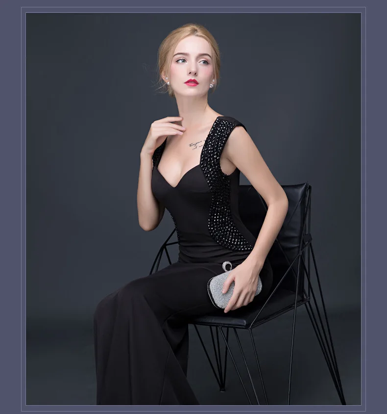 Corzzet Night Dress 2016 Women V-Cup Black Slimming-line Sexy Bodycon Party Long Black Formal Gown Mermaid Dresses
Corzzet Night Dress 2016 Women V-Cup Black Slimming-line Sexy Bodycon Party Long Black Formal Gown Mermaid Dresses