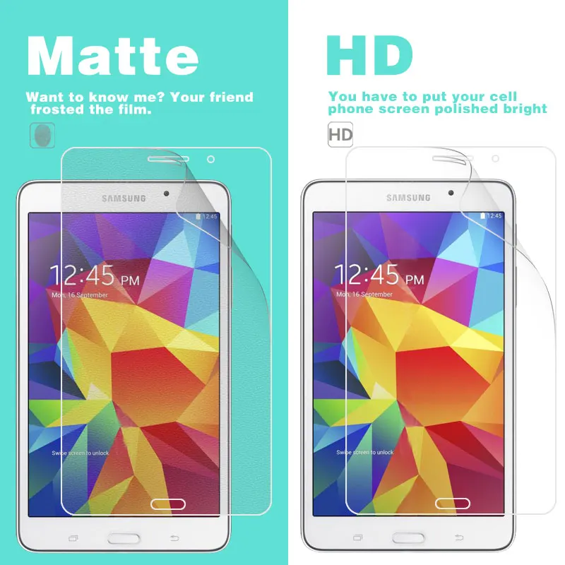 Прозрачная глянцевая пленка HD для Samsung Galaxy Tab 4 7,0 LTE 7 дюймов T235, матовая пленка, Антибликовая Защитная пленка для экрана с защитой от отпечатков пальцев
Прозрачная глянцевая пленка HD для Samsung Galaxy Tab 4 7,0 LTE 7 дюймов T235, матовая пленка, Антибликовая Защитная пленка для экрана с защитой от отпечатков пальцев