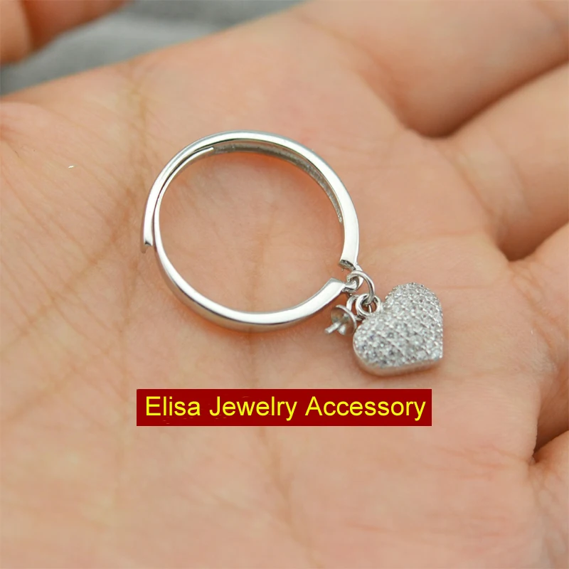 S925 Sterling Silver Heart Design Rings Settings Women DIY Pearl Adjustable Rings Jewelry Findings&Components 3Pcs/Lot
S925 Sterling Silver Heart Design Rings Settings Women DIY Pearl Adjustable Rings Jewelry Findings&Components 3Pcs/Lot
