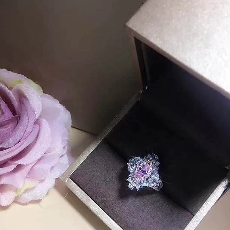 Luxury Dazzling Big Pink Cubic Zirconia 925 Sterling Silver Rings for Women Bride Engagement Wedding Jewelry Accessories YRI053
Luxury Dazzling Big Pink Cubic Zirconia 925 Sterling Silver Rings for Women Bride Engagement Wedding Jewelry Accessories YRI053