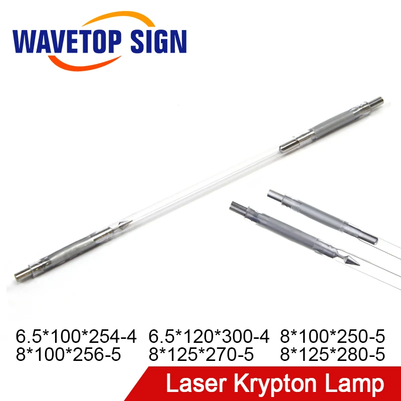 WaveTopSign Laser Krypton Lamp K6.5-100-250-4 K8x100x250-5 K8x100x256-5 K8x125x270-5 use for Laser Marking Machine
WaveTopSign Laser Krypton Lamp K6.5-100-250-4 K8x100x250-5 K8x100x256-5 K8x125x270-5 use for Laser Marking Machine
