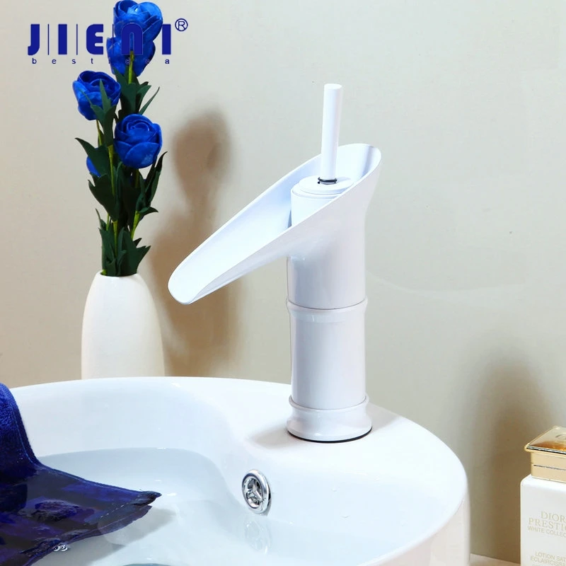 JIENI NEW White Painting Wine Glass Design Bathroom Faucet Waterfall Wash Basin Sink Tap Water Mixer Faucet
JIENI NEW White Painting Wine Glass Design Bathroom Faucet Waterfall Wash Basin Sink Tap Water Mixer Faucet