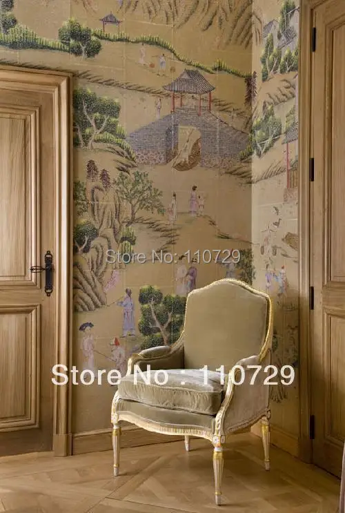 Home Decoration material Hand painted silk wallpaper painting rural community many pictures optional
Home Decoration material Hand painted silk wallpaper painting rural community many pictures optional