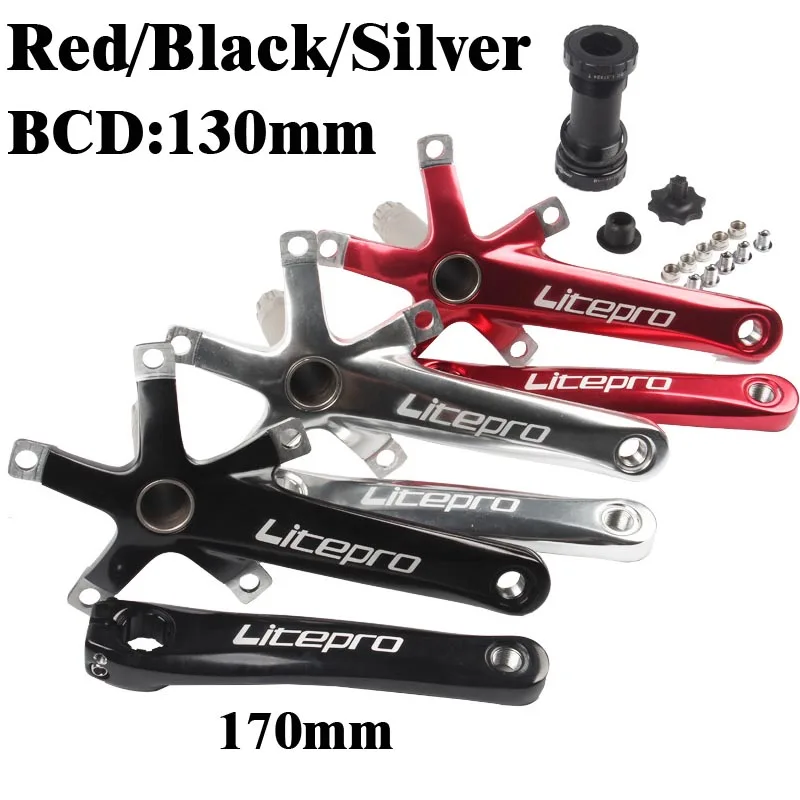 Litepro Foldable Bike Crank CrankSet Aluminum Alloy 170 mm BCD 130mm Folding Bike Crankset Cycling Bike Parts
Litepro Foldable Bike Crank CrankSet Aluminum Alloy 170 mm BCD 130mm Folding Bike Crankset Cycling Bike Parts