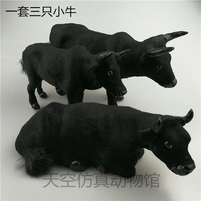 3 pieces a set new creative simulaiton cattle model toys polyethylene & fur black cattle model 1892
3 pieces a set new creative simulaiton cattle model toys polyethylene & fur black cattle model 1892