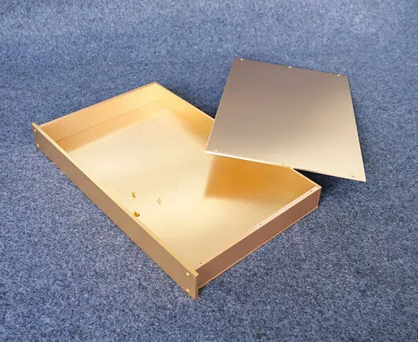 Golde aluminum amplifier chassis/Headphone amp / Pre-amplifier Enclosure DIY box
Golde aluminum amplifier chassis/Headphone amp / Pre-amplifier Enclosure DIY box