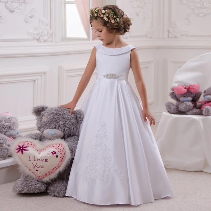 2021Hot Flower Girl Dress White A-Line Bow Sash Sleeveless Solid O-Neck Girls First Communion Dress Hot Sale Vestido De Comunion
2021Hot Flower Girl Dress White A-Line Bow Sash Sleeveless Solid O-Neck Girls First Communion Dress Hot Sale Vestido De Comunion