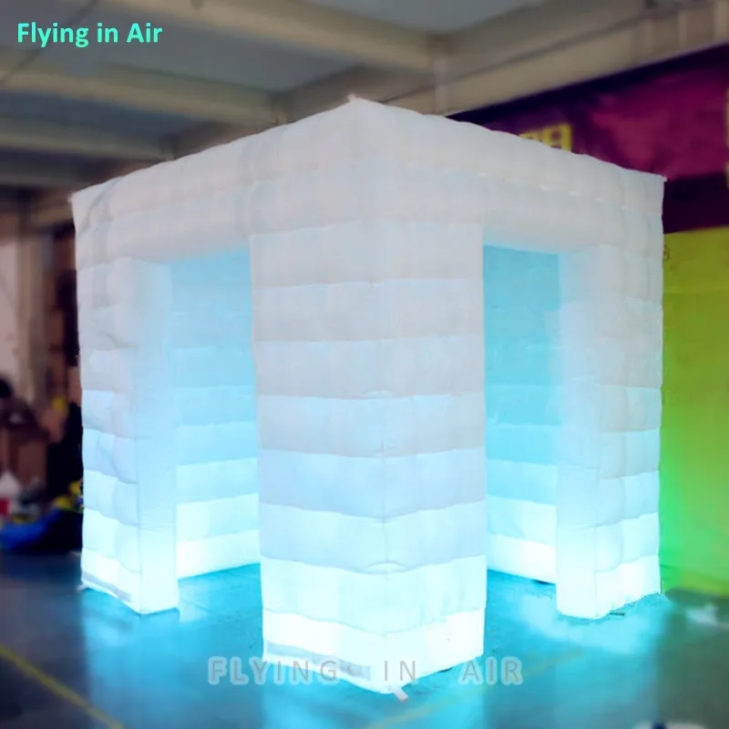 2.2m White Cube Inflatable Photo Booth With RGB LED Light For Party And Wedding Decoration
2.2m White Cube Inflatable Photo Booth With RGB LED Light For Party And Wedding Decoration
