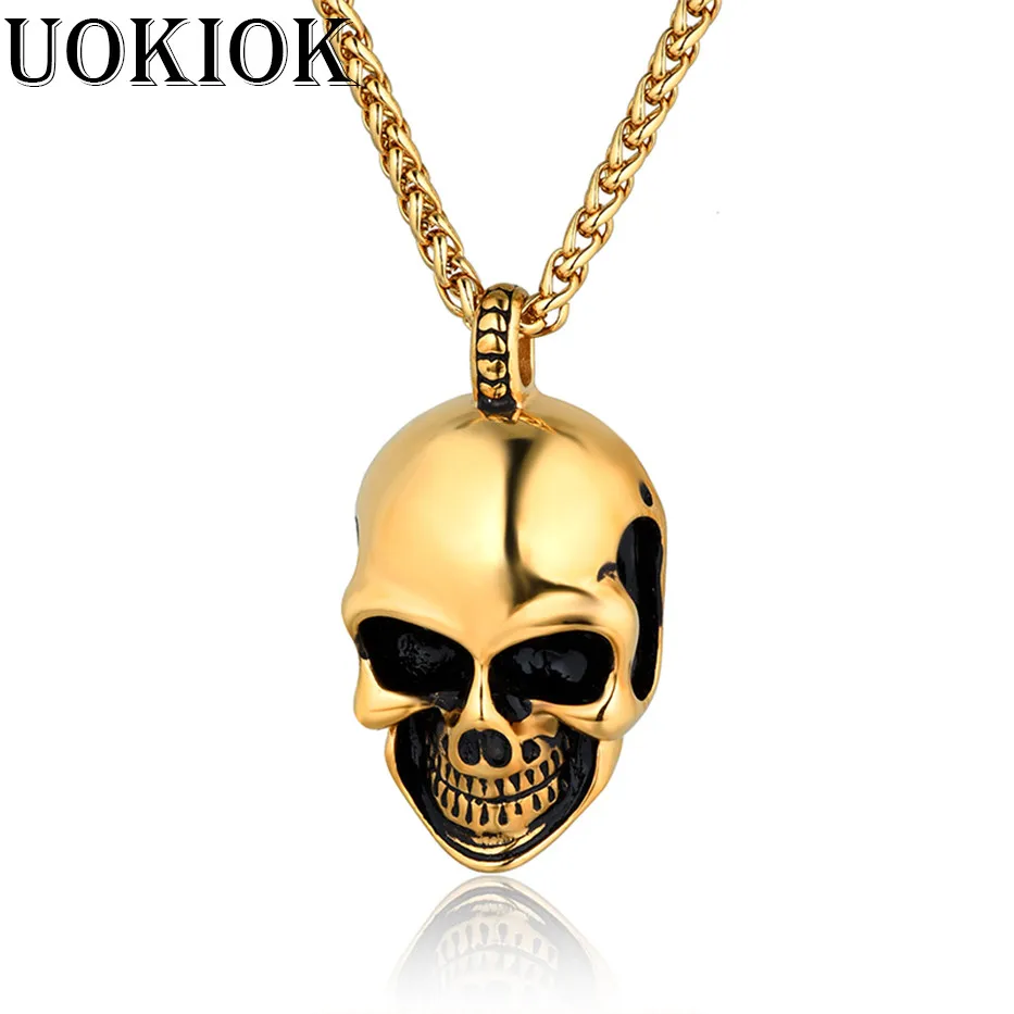 Punk Stainless Steel Skull & Skeleton Pendant Chain Rock Gothic Necklaces Gold Silver Color Men Jewelry
Punk Stainless Steel Skull & Skeleton Pendant Chain Rock Gothic Necklaces Gold Silver Color Men Jewelry
