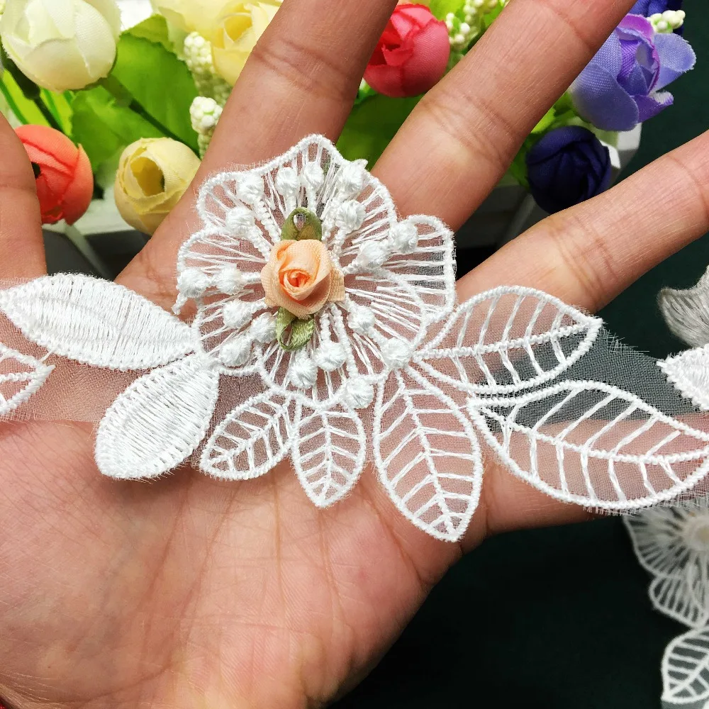 20Pcs Soluble 3D Rose Flowers White Leaf Lace Trim Fabric Ribbon Garment Patchwork Sewing Craft For Costume Hat Shoes Decoration
20Pcs Soluble 3D Rose Flowers White Leaf Lace Trim Fabric Ribbon Garment Patchwork Sewing Craft For Costume Hat Shoes Decoration