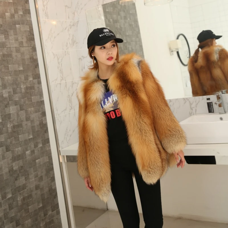 Red Fox Real Fur Women Regular Coat Whole Fox Skin Real Fox Fur Winter Thick Soft Warm Fire Fox Fur jacket
Red Fox Real Fur Women Regular Coat Whole Fox Skin Real Fox Fur Winter Thick Soft Warm Fire Fox Fur jacket