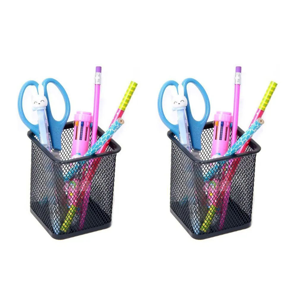 2 pcs Black Square Shape Steel Mesh Style Pen Pencil Cup Desk Organizer Holder for Home Office (2 Square Mesh Pen Holder)
2 pcs Black Square Shape Steel Mesh Style Pen Pencil Cup Desk Organizer Holder for Home Office (2 Square Mesh Pen Holder)