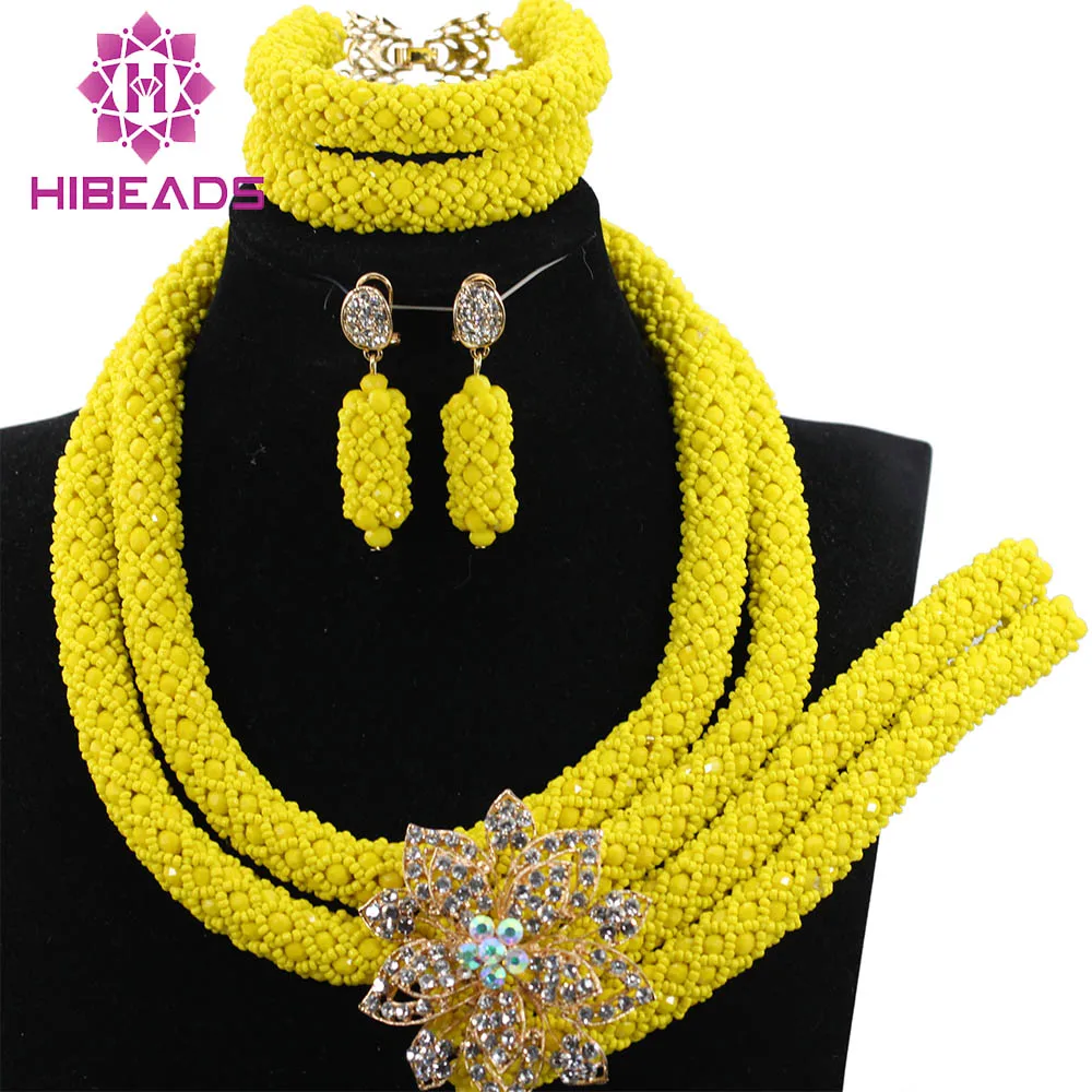 Yellow African Beads Necklace Earings Crystal Set Wedding Crystal Jewelry Sets Fashion Party Jewelry Accessories Free ShipABH332
Yellow African Beads Necklace Earings Crystal Set Wedding Crystal Jewelry Sets Fashion Party Jewelry Accessories Free ShipABH332
