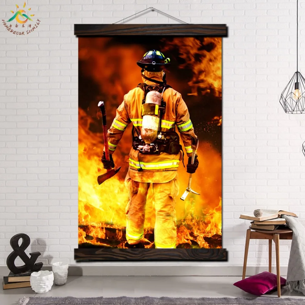 Fireman Hero Single Framed Scroll Painting Modern Canvas Art Prints Poster Wall Painting Artwork Pictures Home Decor
Fireman Hero Single Framed Scroll Painting Modern Canvas Art Prints Poster Wall Painting Artwork Pictures Home Decor