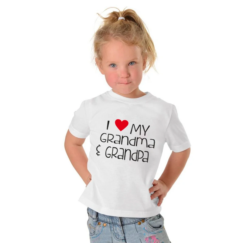 Summer Baby Tshirt I Love My Grandma Grandpa Kids Tops Cotton Short Sleeve Girls Boys Clothes 1-10Y
Summer Baby Tshirt I Love My Grandma Grandpa Kids Tops Cotton Short Sleeve Girls Boys Clothes 1-10Y