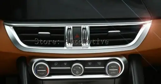 ABS Chrome Center Console AC Outlet Frame Trim Refitting Accessories For Alfa Romeo Giulia 2017 Car-styling
ABS Chrome Center Console AC Outlet Frame Trim Refitting Accessories For Alfa Romeo Giulia 2017 Car-styling