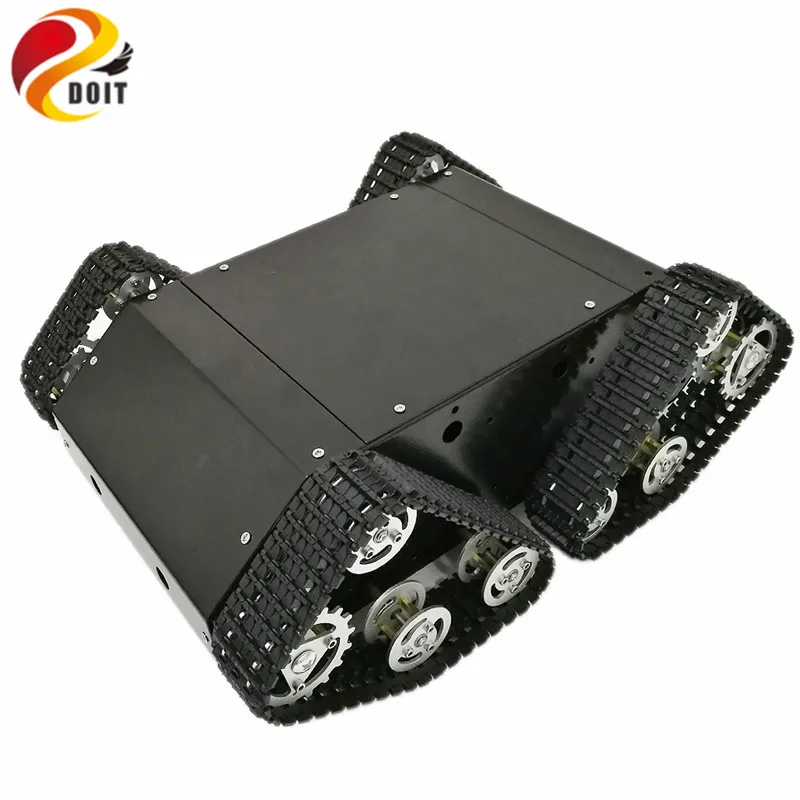 Black RC Tank VT-100 with Enclosed Space for Electrical Devices for Arduino Development Kit
Black RC Tank VT-100 with Enclosed Space for Electrical Devices for Arduino Development Kit