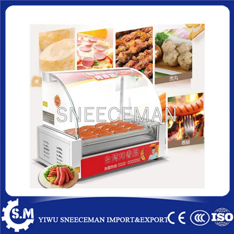 High Quality 5 Rollers Automatic Delicious Hot Dog Sausage Grill Roller Machine With Push Door
High Quality 5 Rollers Automatic Delicious Hot Dog Sausage Grill Roller Machine With Push Door