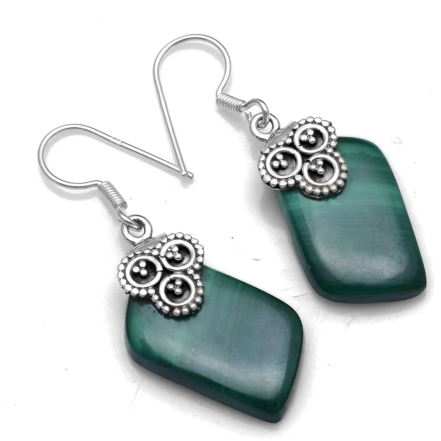 Серьги из стерлингового серебра 925 пробы с малахитом, 40,5 мм, AE2526
Серьги из стерлингового серебра 925 пробы с малахитом, 40,5 мм, AE2526
