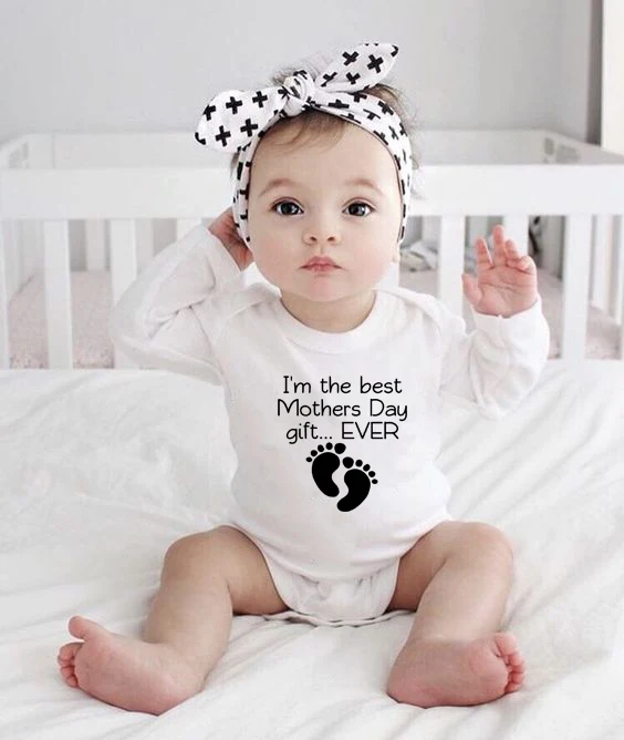 New Style Long Sleeved Girls Baby Romper I Am The Best Mothers Day Gift Ever Print Newborn Body Suit Baby Pajama Boys
New Style Long Sleeved Girls Baby Romper I Am The Best Mothers Day Gift Ever Print Newborn Body Suit Baby Pajama Boys