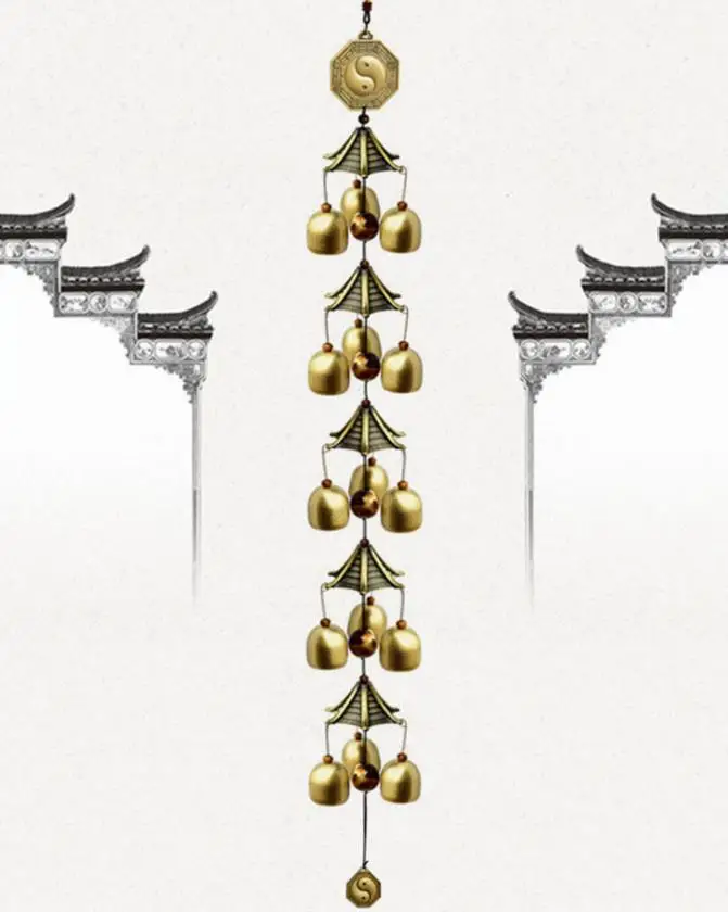 1 string Pure Copper Wind Bell Wind Chimes Feng Shui Hanging Door 5/6 Layers Decor Creative Bell
1 string Pure Copper Wind Bell Wind Chimes Feng Shui Hanging Door 5/6 Layers Decor Creative Bell