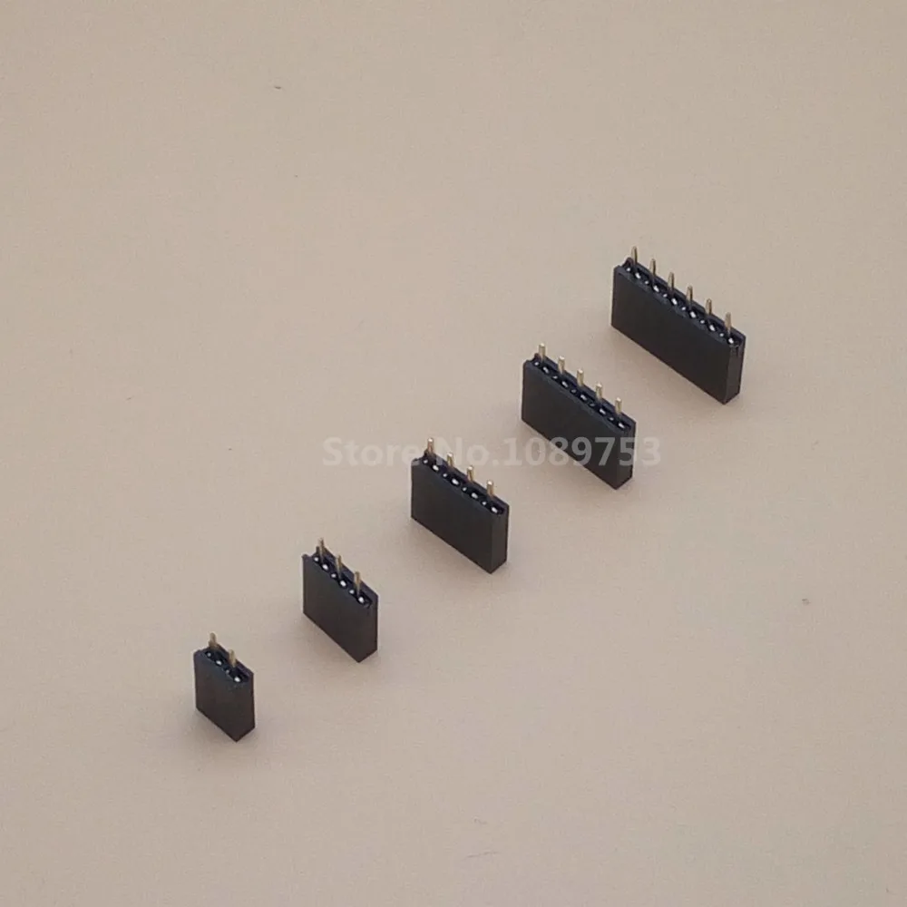 50Pcs Pitch 2.54mm 2P 3P 4P 5P 6P 7P 8P 9P 10P 12P 20P 40 Pin Stright Female Single Row Pin Header Strip PCB Connector
50Pcs Pitch 2.54mm 2P 3P 4P 5P 6P 7P 8P 9P 10P 12P 20P 40 Pin Stright Female Single Row Pin Header Strip PCB Connector