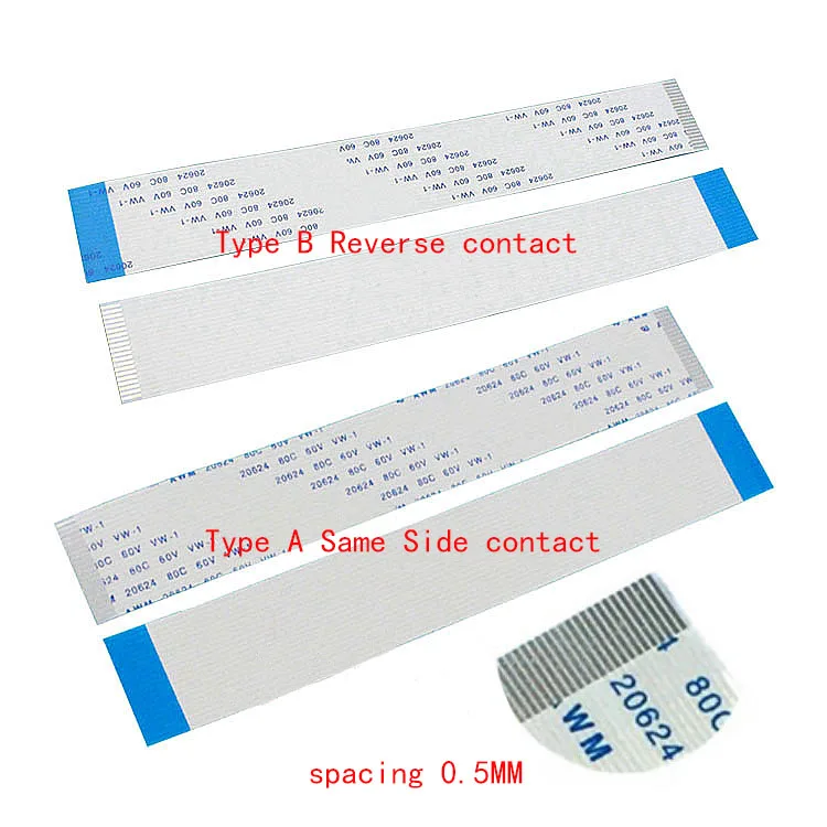100Pcs FPC Flexible Flat Cable FFC 0.5MM 5 10 15 20CM A B type interface 4P 5P 6P 8P 10P 12P 14P 16P 18P 20P 22P 24P 26P 28 60P
100Pcs FPC Flexible Flat Cable FFC 0.5MM 5 10 15 20CM A B type interface 4P 5P 6P 8P 10P 12P 14P 16P 18P 20P 22P 24P 26P 28 60P