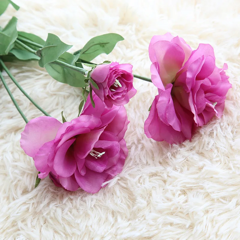 3 Heads Fake artificial Eustoma Grandiflorum Lisianthus branch Christmas Wedding Party Home flower Decoration bouquet
3 Heads Fake artificial Eustoma Grandiflorum Lisianthus branch Christmas Wedding Party Home flower Decoration bouquet