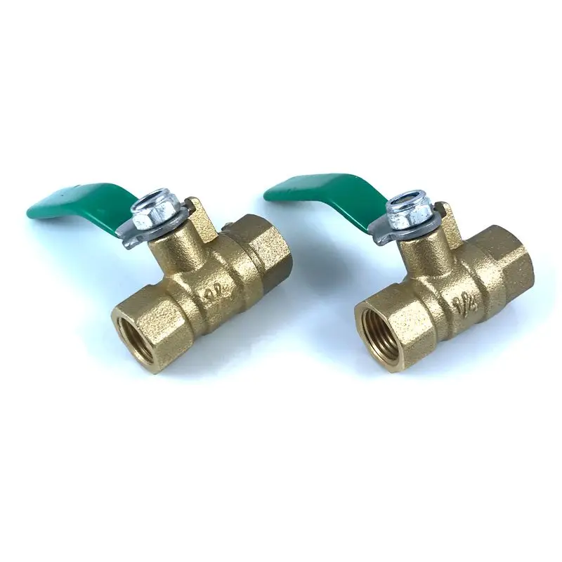 2pcs 1/4'' Ball Valve Brass Female/Female Thread Connector Water and Gas Tap with Handle
2pcs 1/4'' Ball Valve Brass Female/Female Thread Connector Water and Gas Tap with Handle