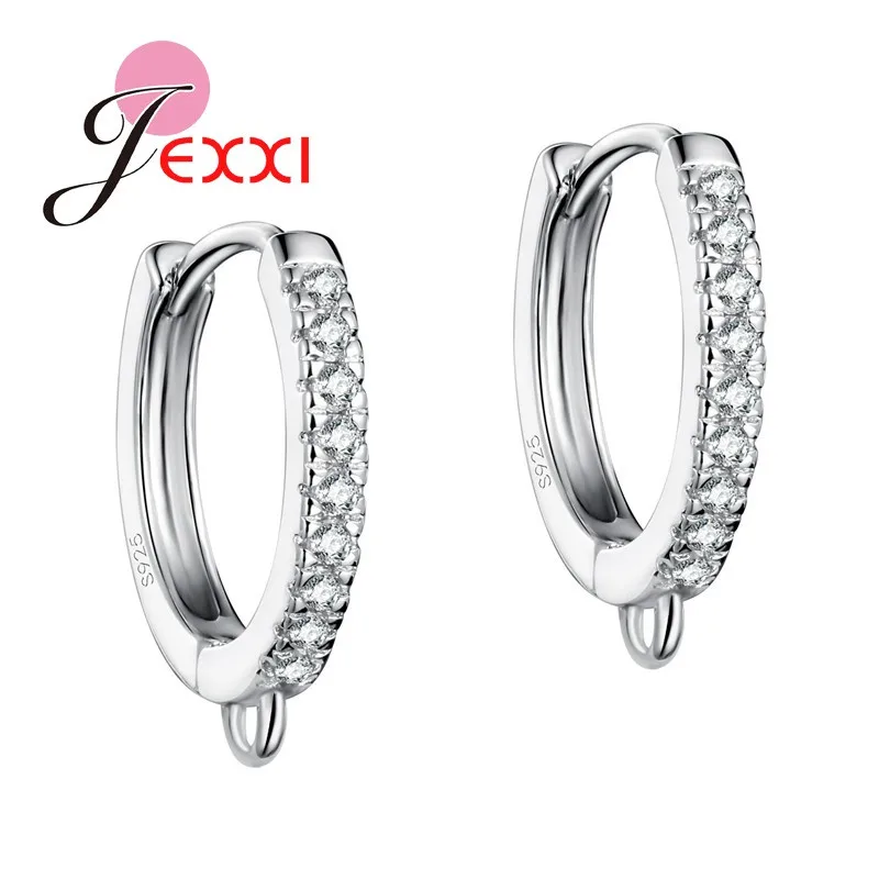Simple DIY 925 Sterling Silver Earring Findings Fashion Jewelry Accessory High Quality With CZ Crystal
Simple DIY 925 Sterling Silver Earring Findings Fashion Jewelry Accessory High Quality With CZ Crystal
