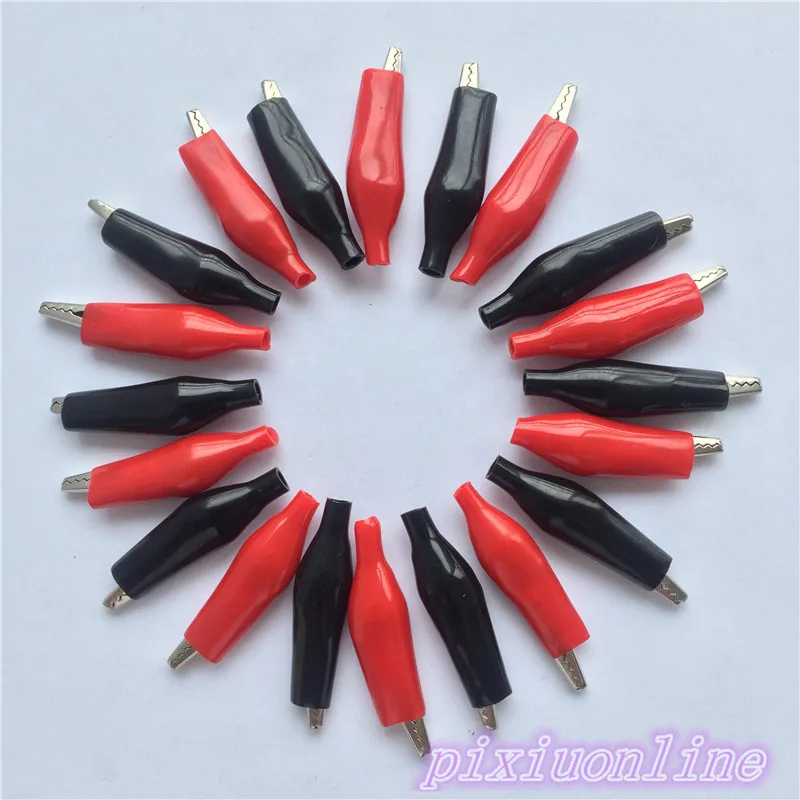 20pcs G99Y 35MM Metal Alligator Clip Crocodile Electrical Clamp Testing Probe Meter Blac Red Plastic Boot High Quality On Sale
20pcs G99Y 35MM Metal Alligator Clip Crocodile Electrical Clamp Testing Probe Meter Blac Red Plastic Boot High Quality On Sale