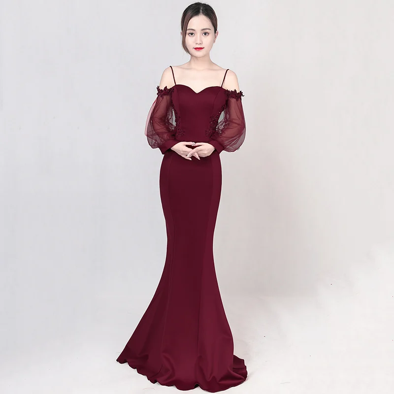 Corzzet Elegant Burgundy Cotton Lantern Sleeve Fashion Dresses 2018 Off The Shoulder Long Evening Party Dress
Corzzet Elegant Burgundy Cotton Lantern Sleeve Fashion Dresses 2018 Off The Shoulder Long Evening Party Dress