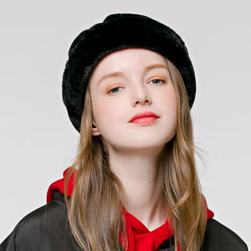 Girls Knitted Warm Hat Winter Warm Sweet Winter Hat Dome Retro Hat Students Leisure Fur Cap Thickened Ear Protective B-8738
Girls Knitted Warm Hat Winter Warm Sweet Winter Hat Dome Retro Hat Students Leisure Fur Cap Thickened Ear Protective B-8738