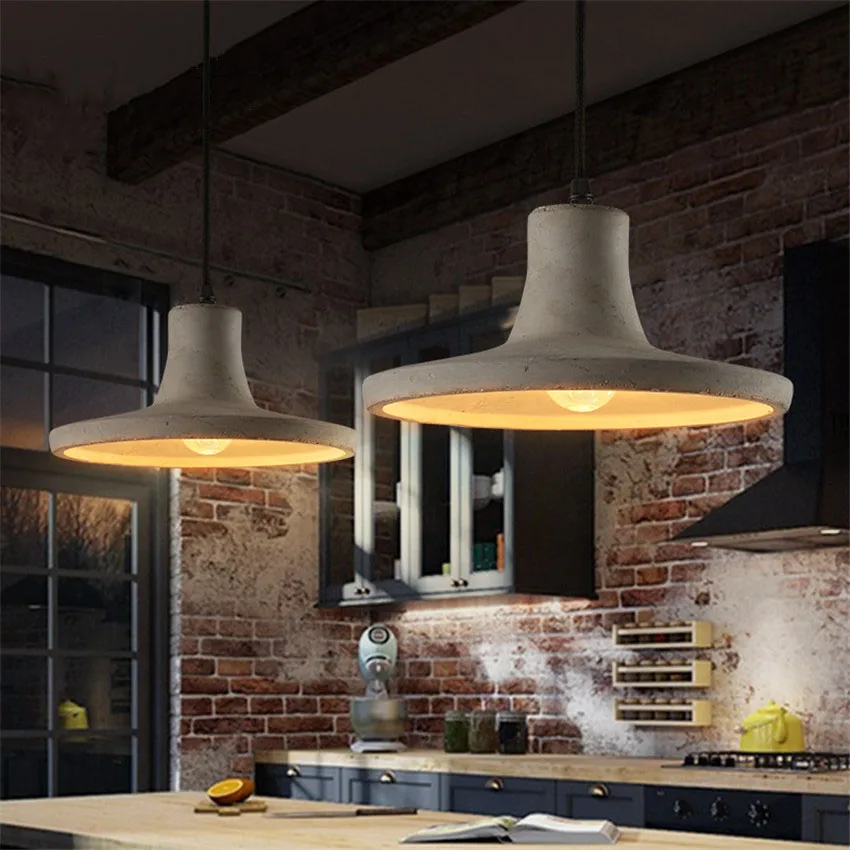 Vintage Creative Cement Pendant Lights Industrial Concrete Pendant Lamps Grey Hanging Lights Edison Bulbs
Vintage Creative Cement Pendant Lights Industrial Concrete Pendant Lamps Grey Hanging Lights Edison Bulbs