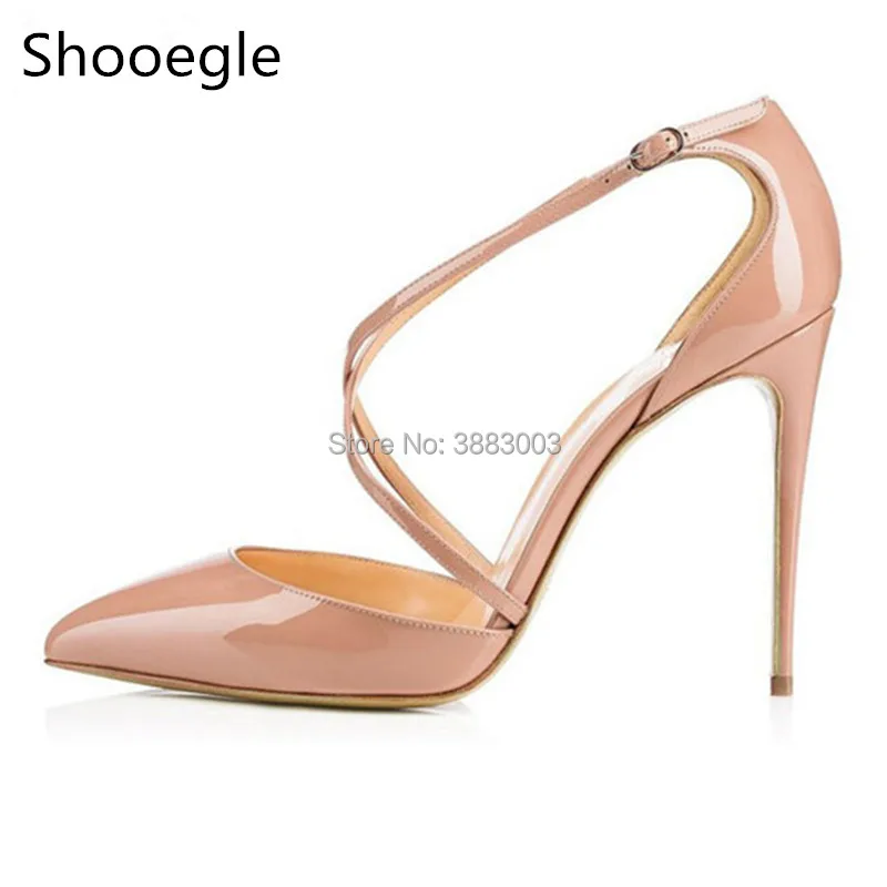 Elegant Women Patent Leather Cross Band Buckle Strap Sandals High Heel Pumps Wedding Party Pointy Stilettos Shoes Pink Blue
Elegant Women Patent Leather Cross Band Buckle Strap Sandals High Heel Pumps Wedding Party Pointy Stilettos Shoes Pink Blue
