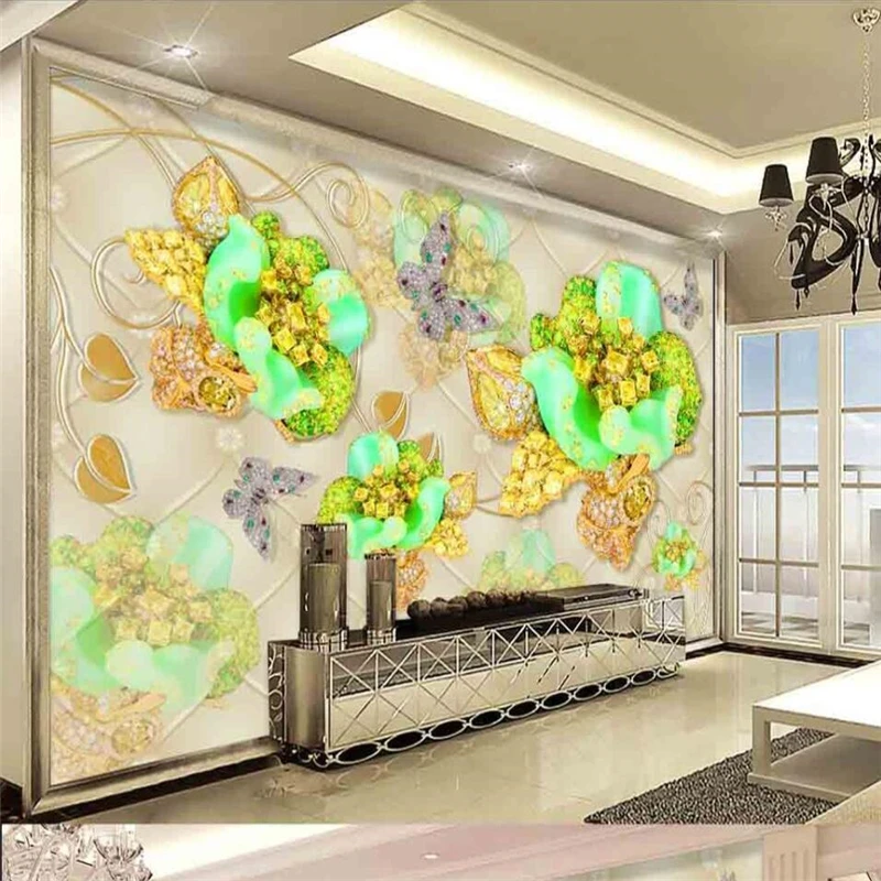 beibehang 3D luxury luxury gold diamond flower soft bag jewelry background wall custom large fresco green wallpaper
beibehang 3D luxury luxury gold diamond flower soft bag jewelry background wall custom large fresco green wallpaper