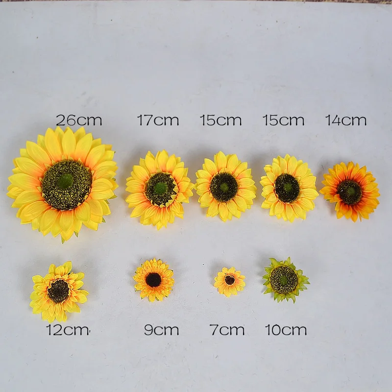 10pcs 7cm/17cm/26cm Large Silk Sunflower Artificial Flower Head For Wedding Decor Handmade Scrapbooking Accessories Fake flowers
10pcs 7cm/17cm/26cm Large Silk Sunflower Artificial Flower Head For Wedding Decor Handmade Scrapbooking Accessories Fake flowers