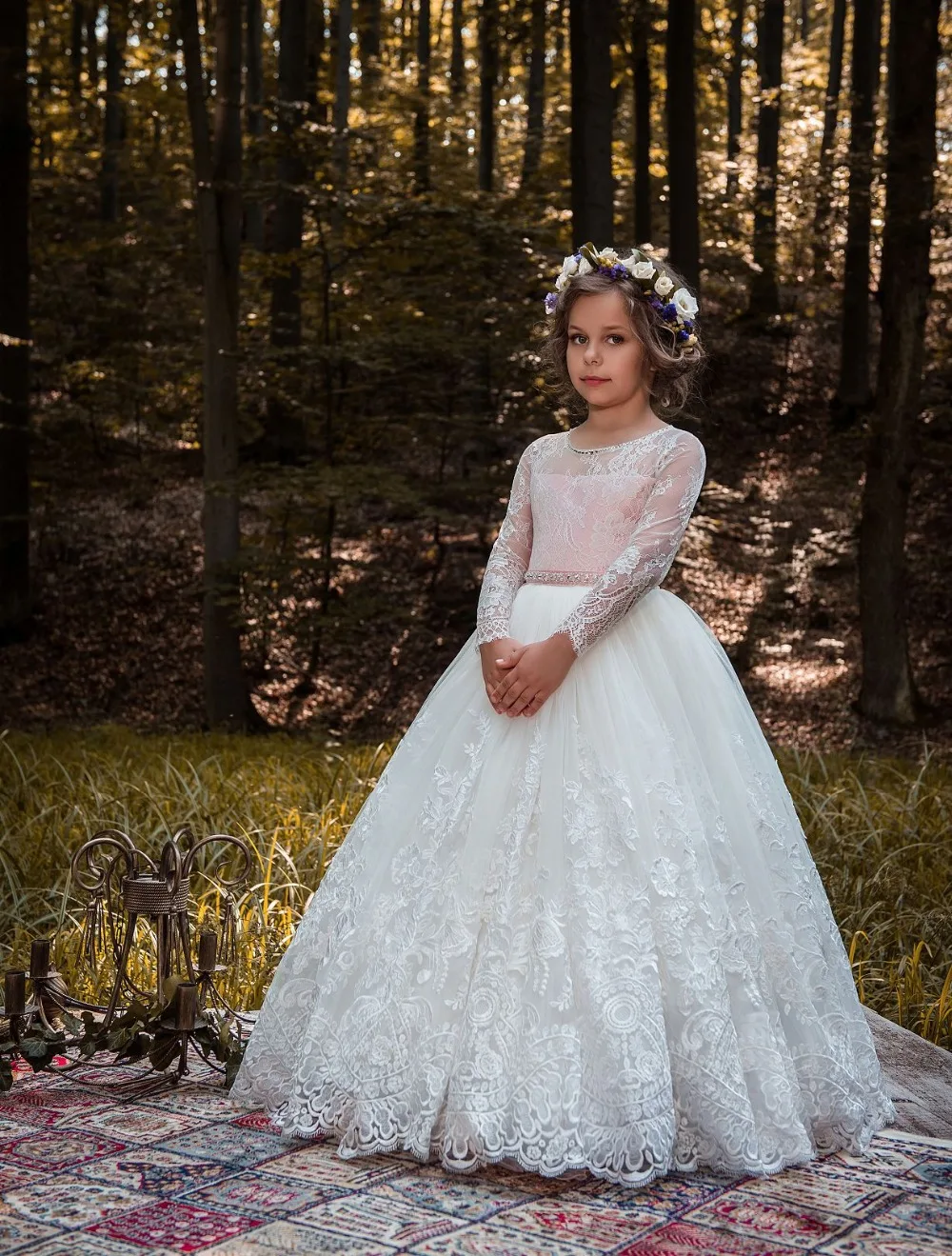 Elegant Organza White Flower Ball Gown flower Girl Dress Long Sleeve First Communion Dress For Girls Kid Wedding Gown
Elegant Organza White Flower Ball Gown flower Girl Dress Long Sleeve First Communion Dress For Girls Kid Wedding Gown