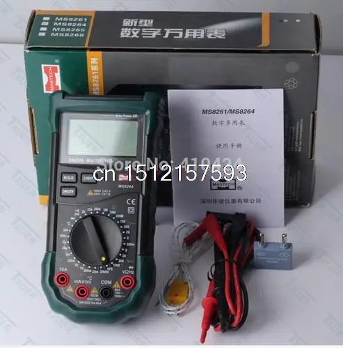 MS8264 Digital Multimeter Capacitance Frequency Temperature Meter Multimetro Multitester Protection Circuit Anti-Burn
MS8264 Digital Multimeter Capacitance Frequency Temperature Meter Multimetro Multitester Protection Circuit Anti-Burn